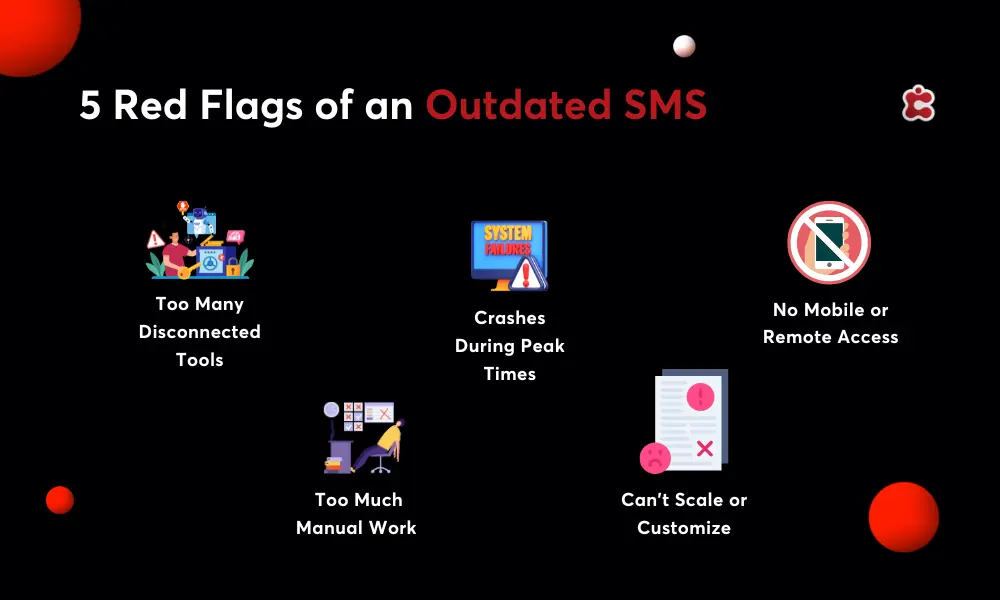 Red flags of an outdated SMS